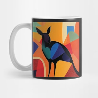 Abstract Kangaroo Contemporary Art Mug